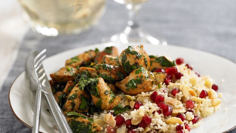 Turkish Style Chicken Skewers With Couscous