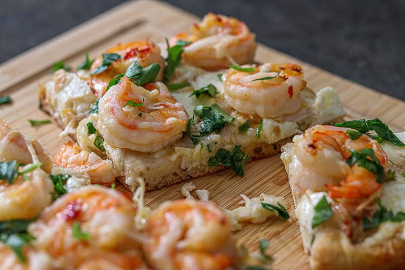 Garlic Butter Prawns With Warm Flatbread
