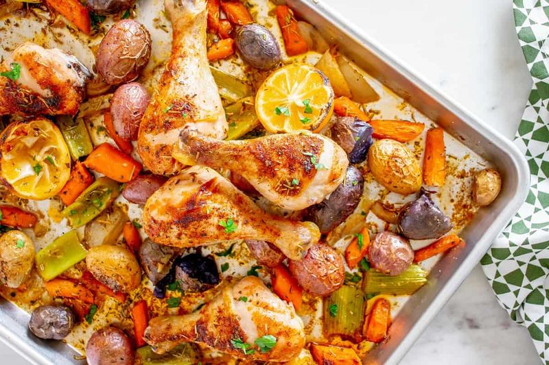 Baked Chicken With Root Vegetables