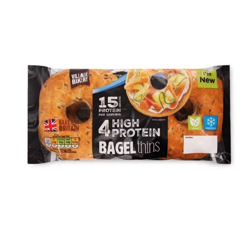 Village Bakery High Protein Bagel Thins From Aldi