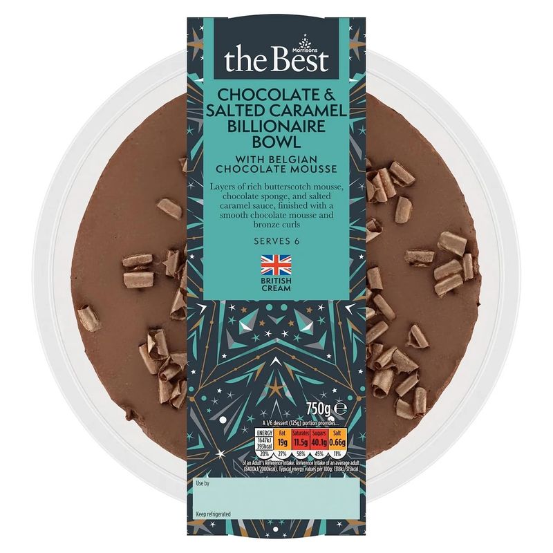 Morrisons The Best Chocolate And Salted Caramel Billionaire Bowl