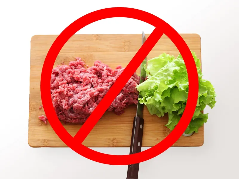 Keep Raw And Cooked Foods Completely Separate