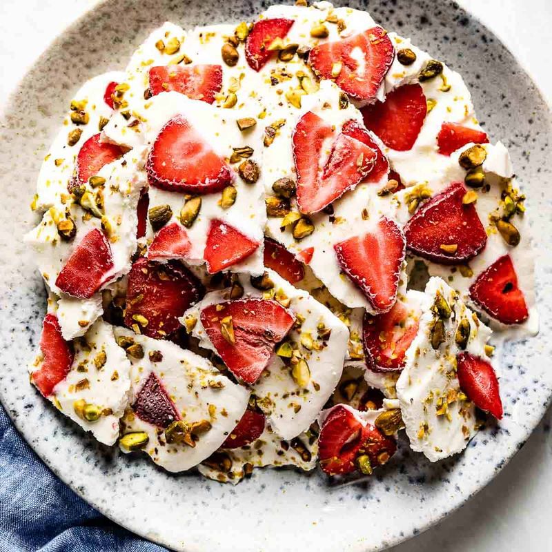 Frozen Yogurt Bark With Fruit And Seeds