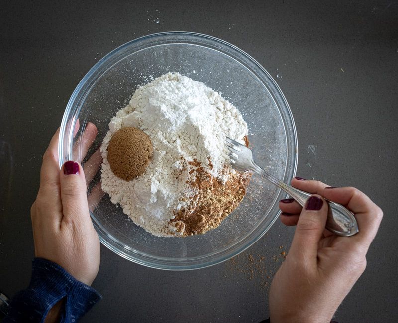 Mix Flour, Sugar, Baking Powder, And Salt