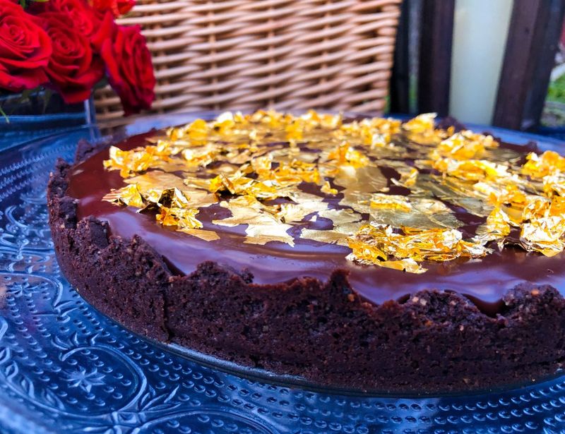 Gold Leaf-Topped Desserts