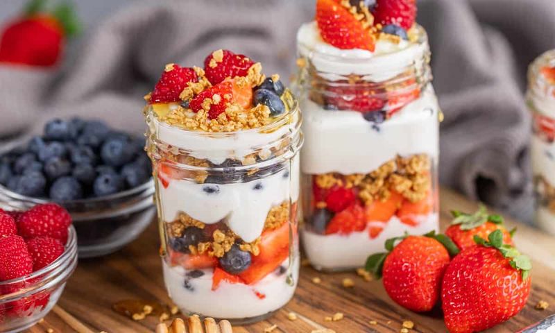 Greek Yoghurt Protein Parfait With Berries