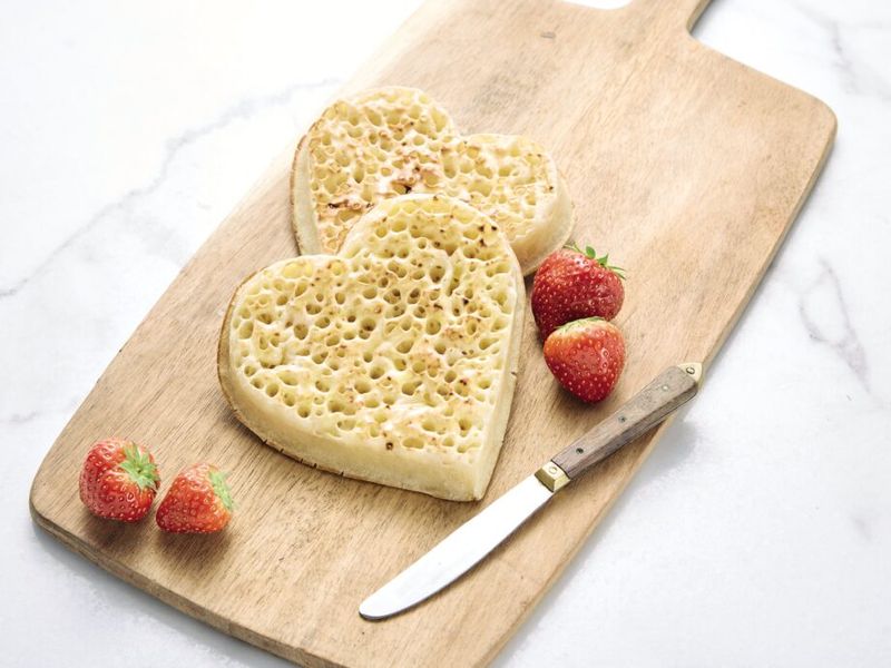 4 Love Hearts Crumpets
