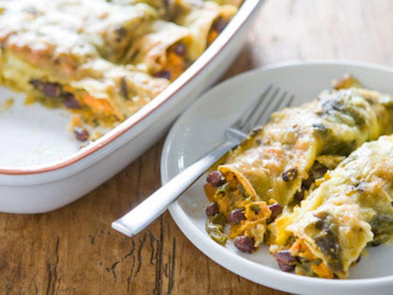 Black Bean And Sweet Potato Enchiladas