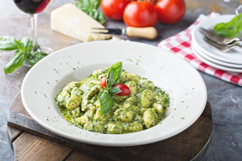 Homemade Gnocchi With Pesto