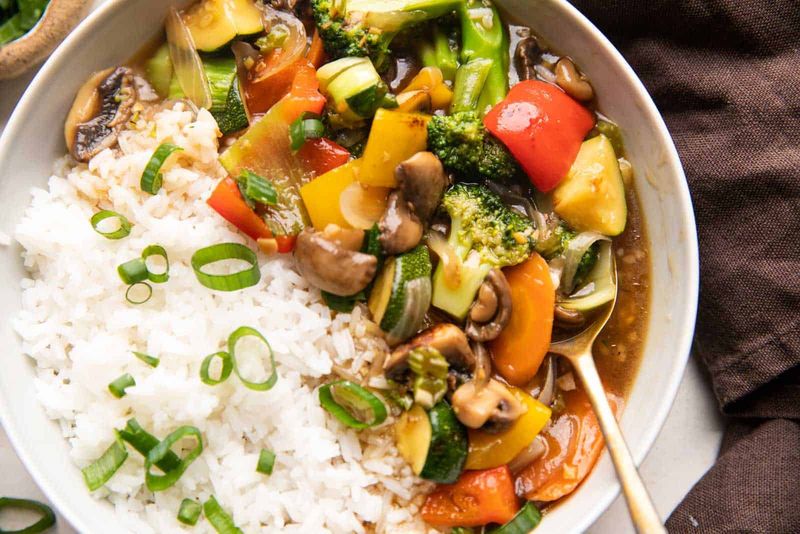 Vegetable Stir-Fry With Rice