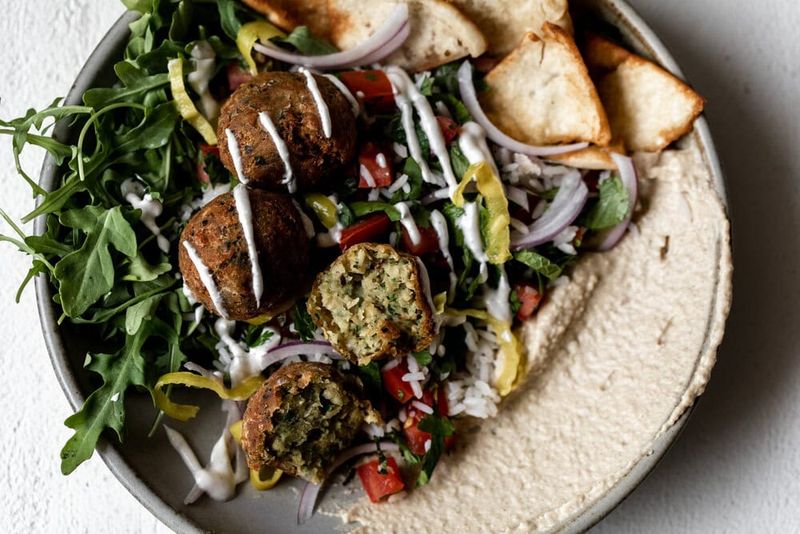 Falafel And Hummus Pitta