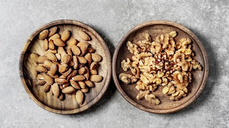 Nuts Such As Almonds And Walnuts