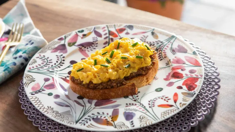 Scrambled Eggs On Toast