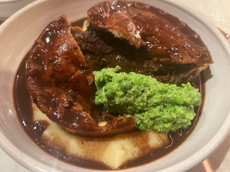 Rag Pudding With Mushy Peas