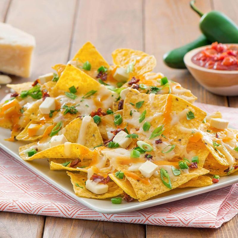 Nachos Or Loaded Potato Skins As Shared Starters