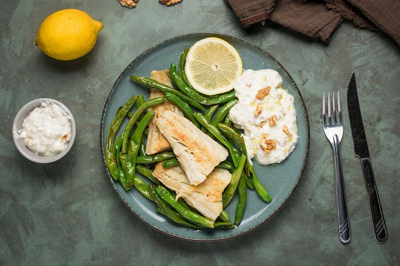 Cod And Green Beans Plate
