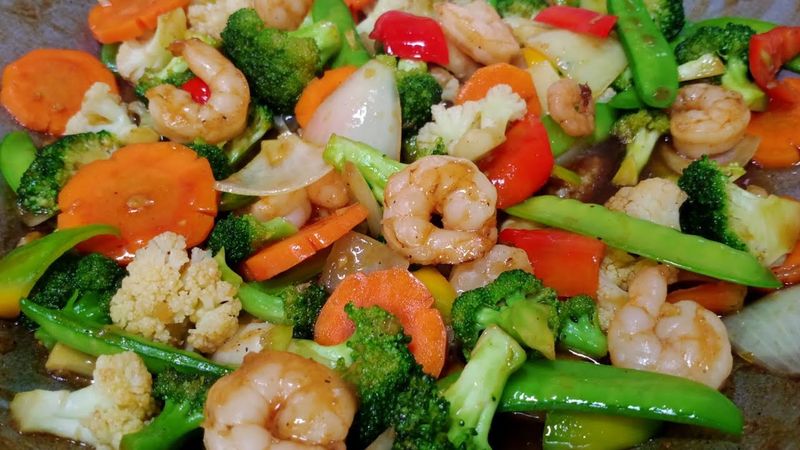 Prawn Stir Fry With Mixed Vegetables