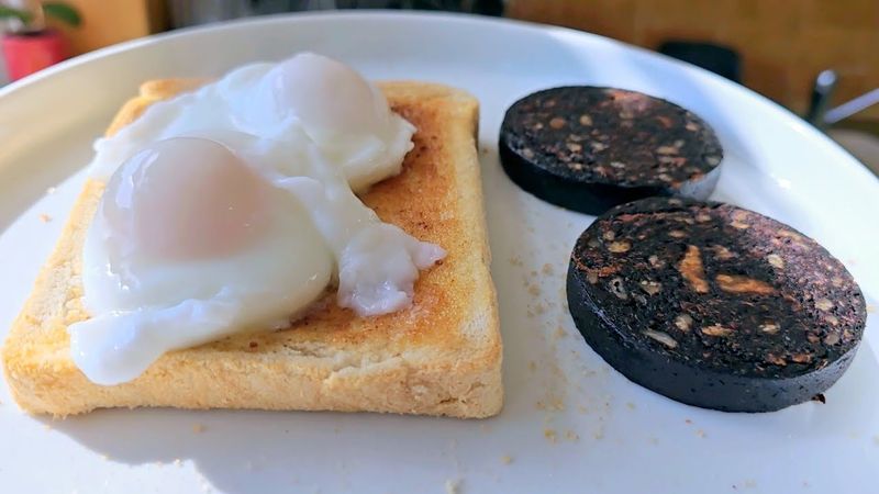 Bury Black Pudding With Chips And Eggs