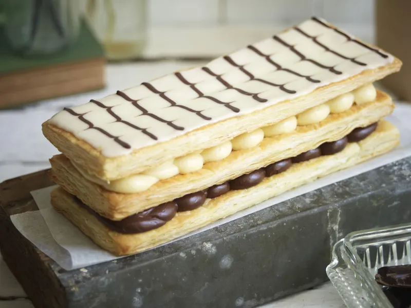 Chocolate And Vanilla Mille-Feuille