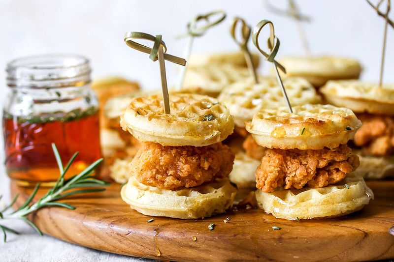 Mini Chicken And Waffle Bites