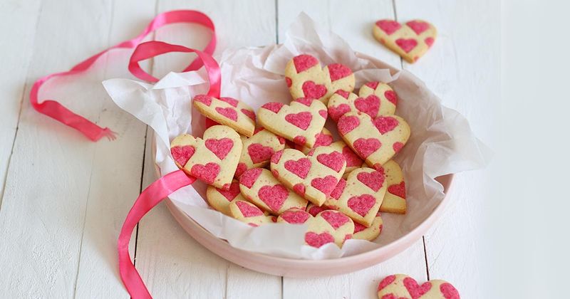 Heart-Decorated Sweet Biscuits
