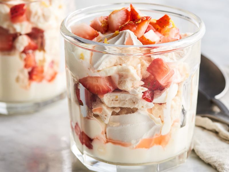 Strawberries And Cream Or Eton Mess