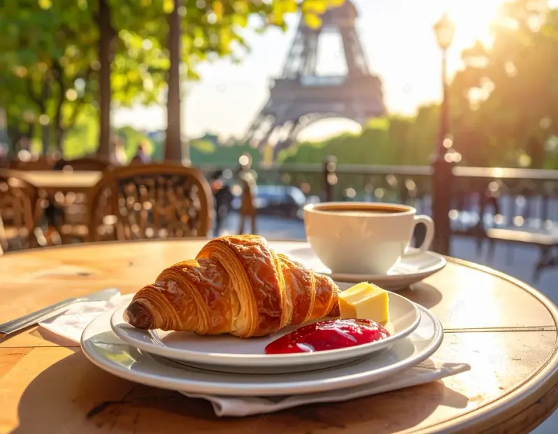 Croissants With Jam Instead Of A Full Savoury Meal