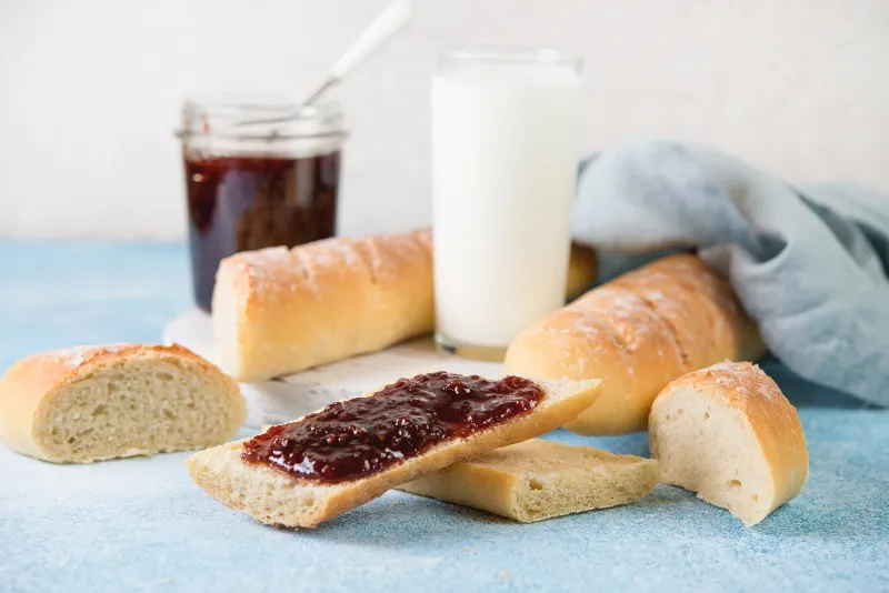 Tartines With Butter And Jam