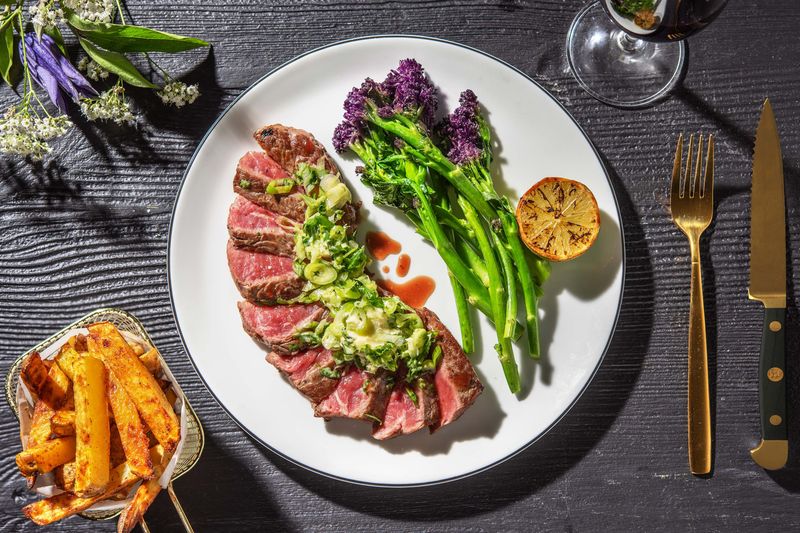 Steak With Chips Or Roasted Vegetables