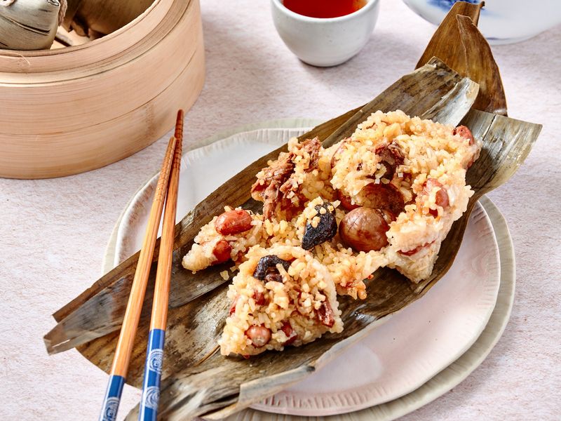 Sticky Rice Wrapped In Bamboo Leaves (Zongzi)