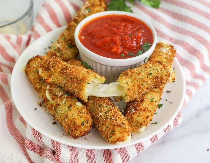 Golden Air Fryer Mozzarella Sticks