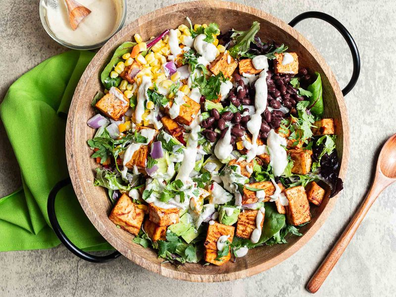 Tofu And Black Bean Salad