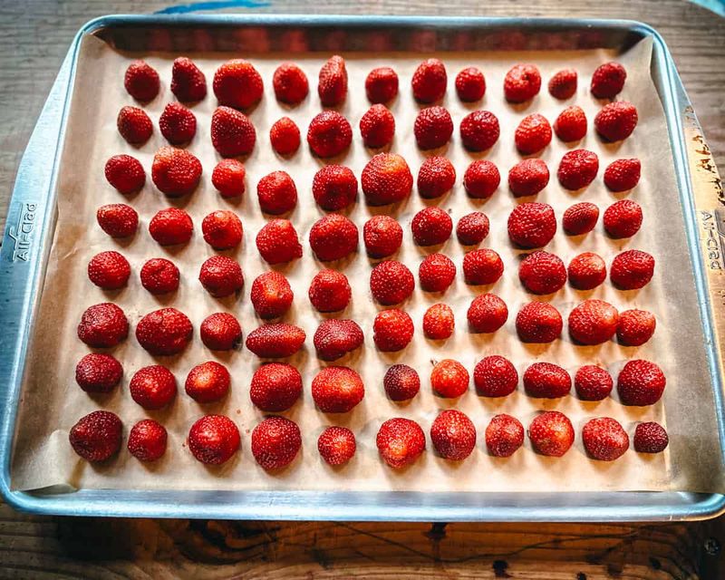 Flash Freezing Berries Before Storing Them Together