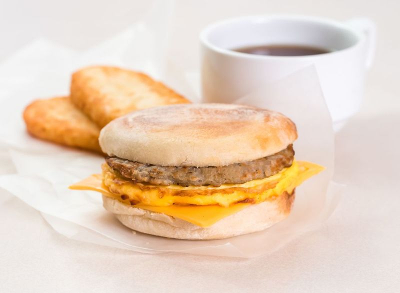 Breakfast Sandwiches With Sausage, Egg, And Cheese