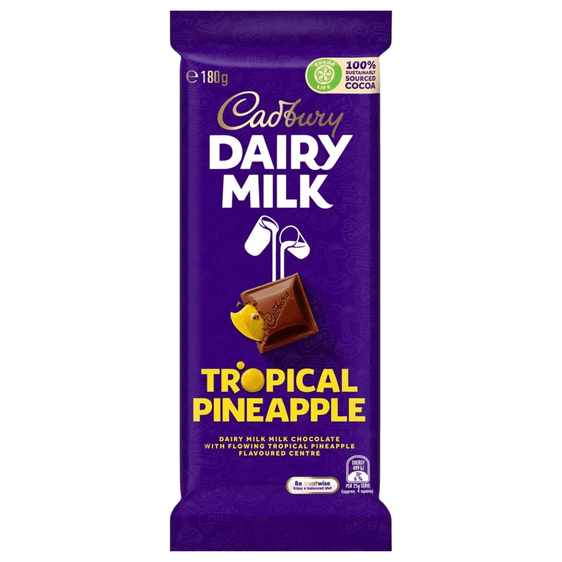 Australian Cadbury Dairy Milk Tropical Pineapple