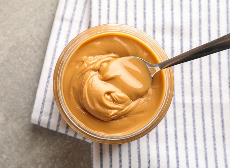 A Spoonful Of Peanut Butter From The Jar