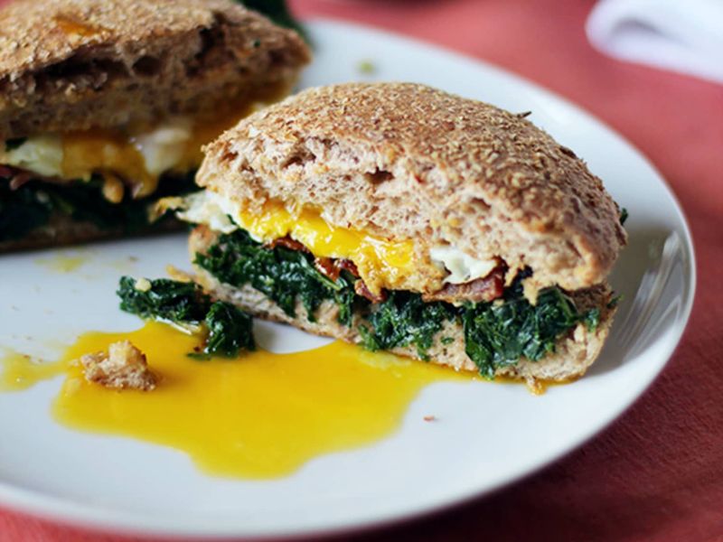 Egg And Spinach Wholegrain Sandwich