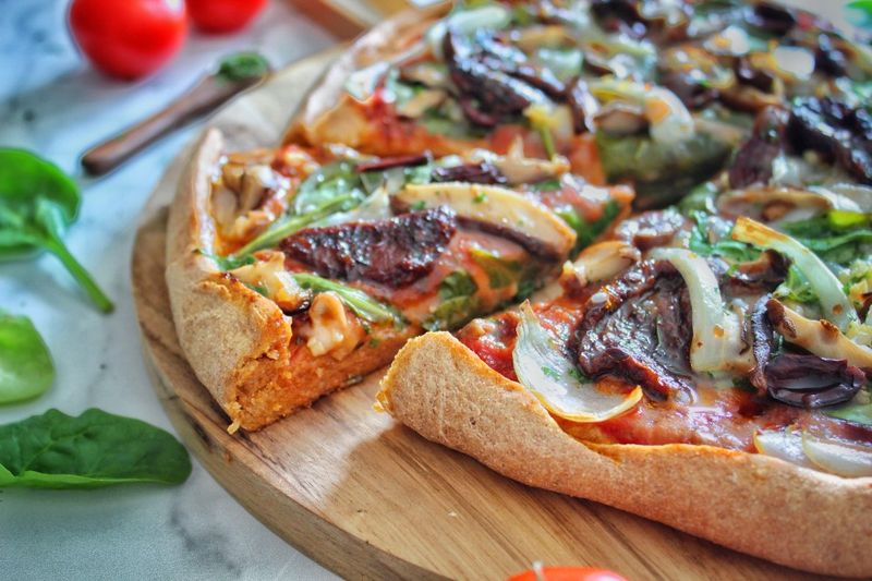Homemade Pizza On Wholemeal Base