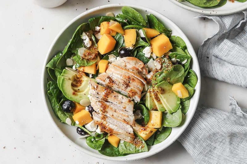 Chicken And Avocado Salad With Mixed Leaves
