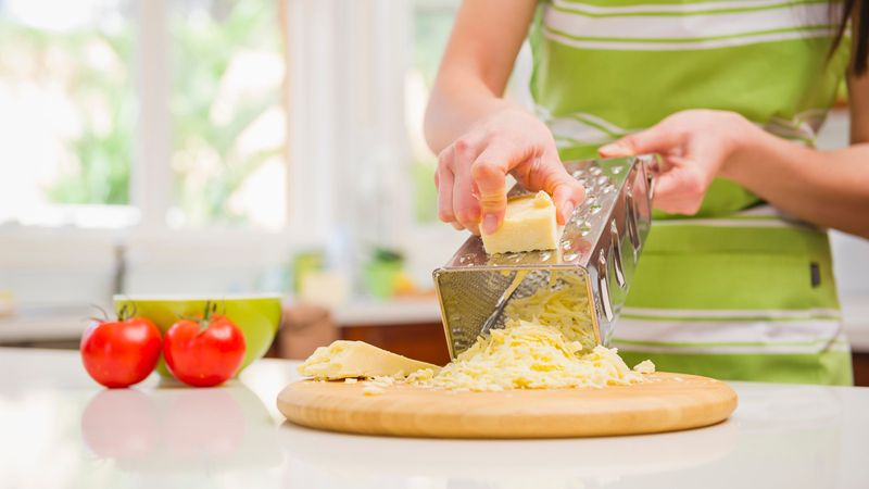 Grated Cheese Picked While Cooking