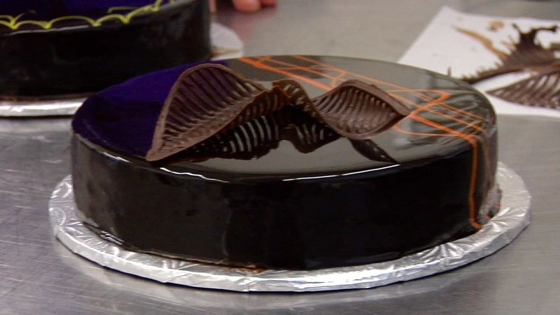 Chocolate Mirror Glaze Rocher Cake