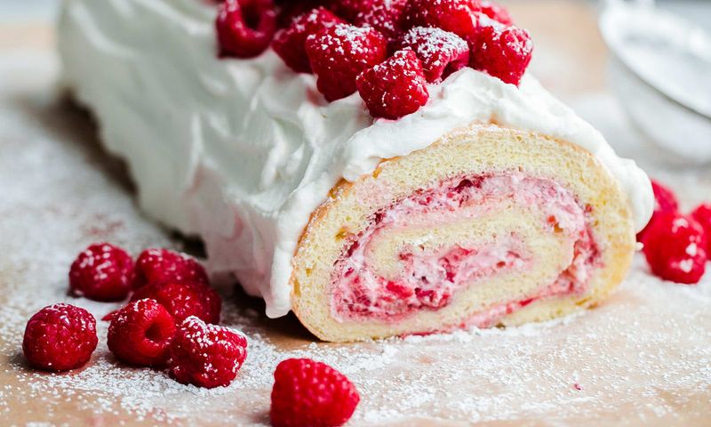 Raspberry Swiss Roll