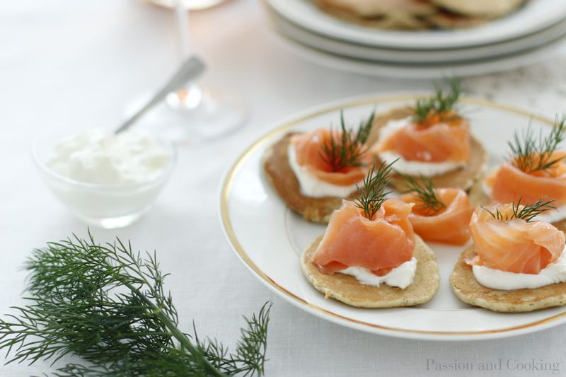 Smoked Salmon And Cream Cheese Blinis