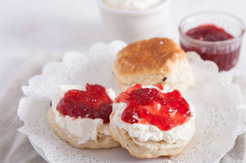 Afternoon Tea With Scones And Jam