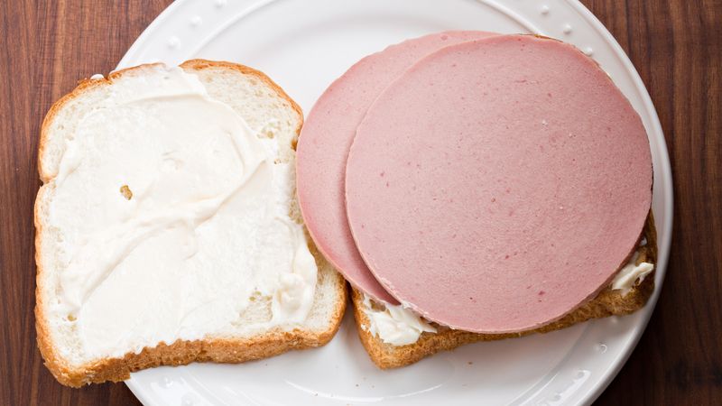Bologna Sandwiches With White Bread
