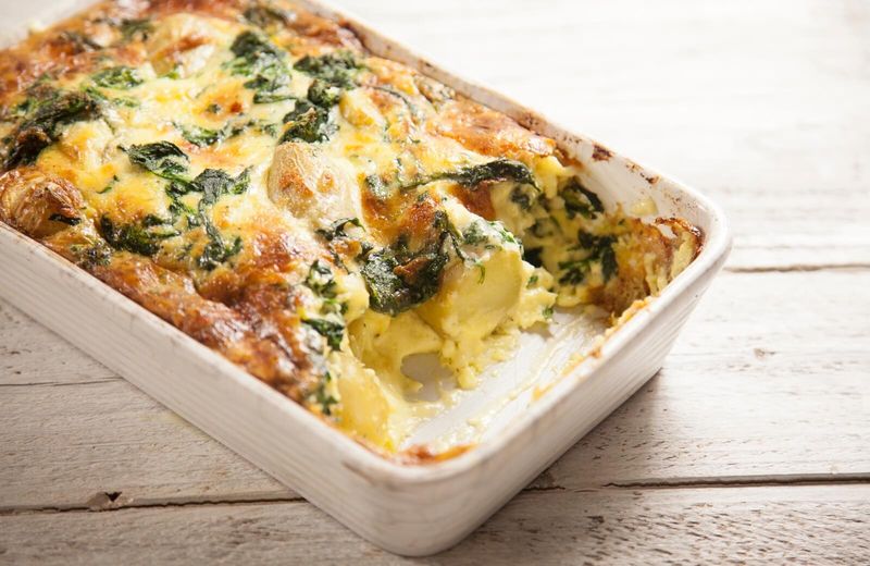 Potato And Spinach Bake