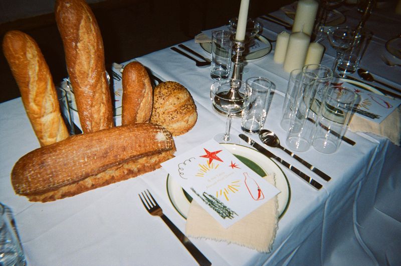 Bread Placed Directly On The Table