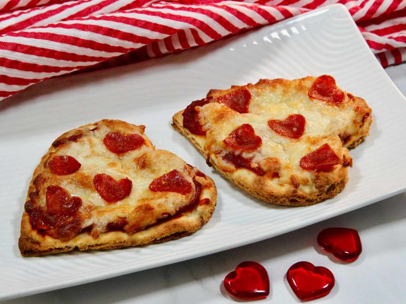 Heart Shaped Mini Pizzas