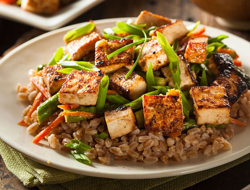 Stir-Fried Tofu With Brown Rice