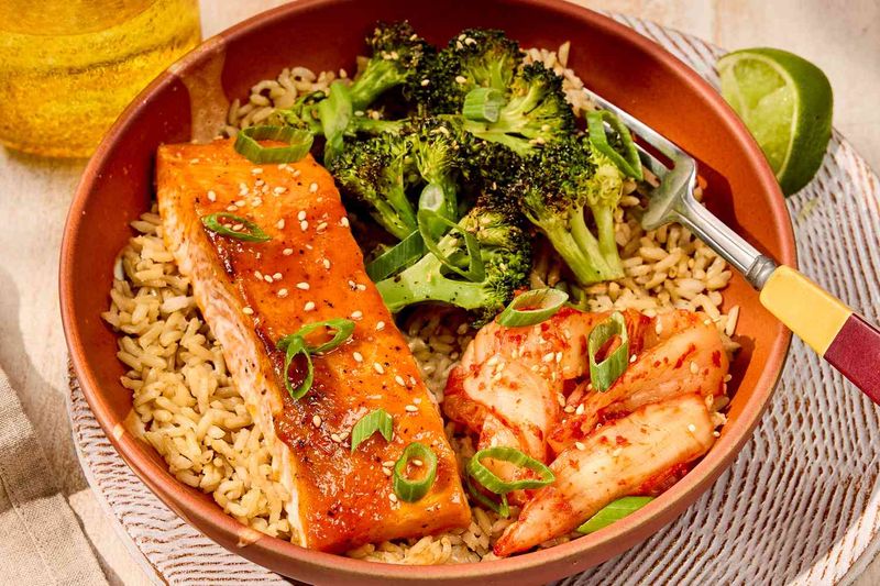 Baked Salmon With Rice